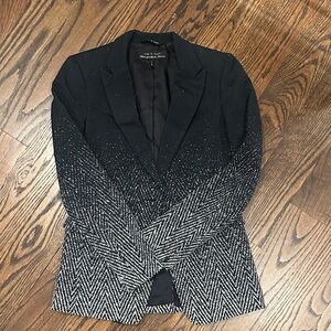 rag & bone Black and Silver Blazer